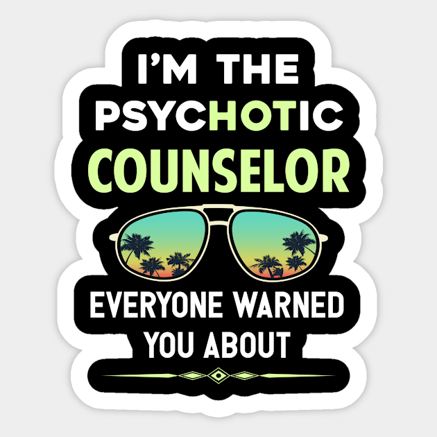 Psychotic Counselor Sticker by symptomovertake